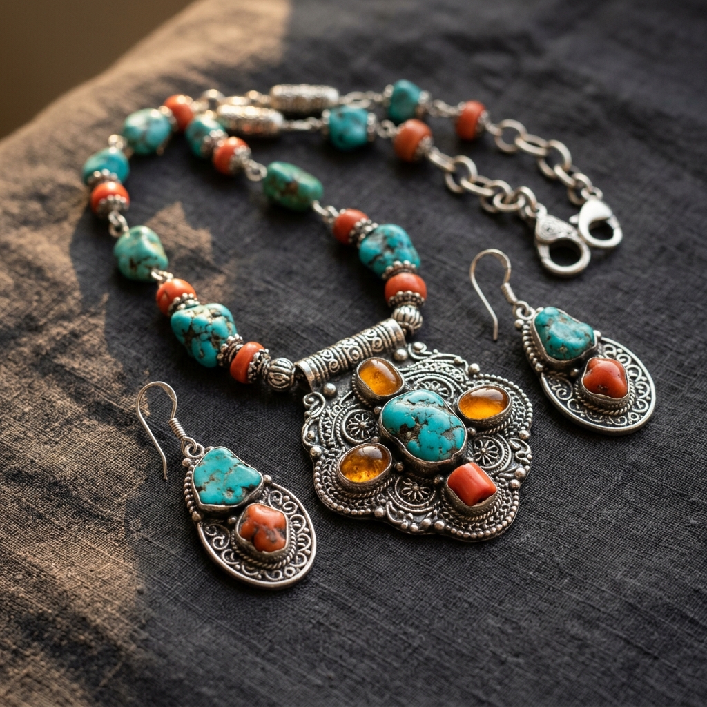Stone Jewellery Set